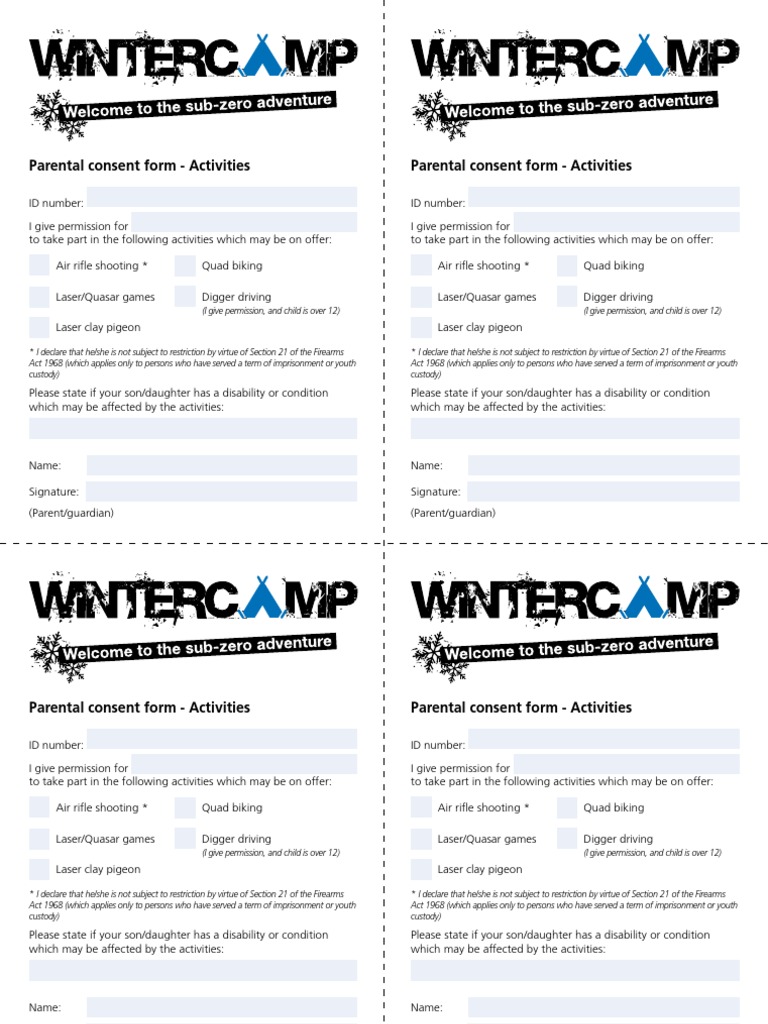 Parental Consent Form for Activities | PDF