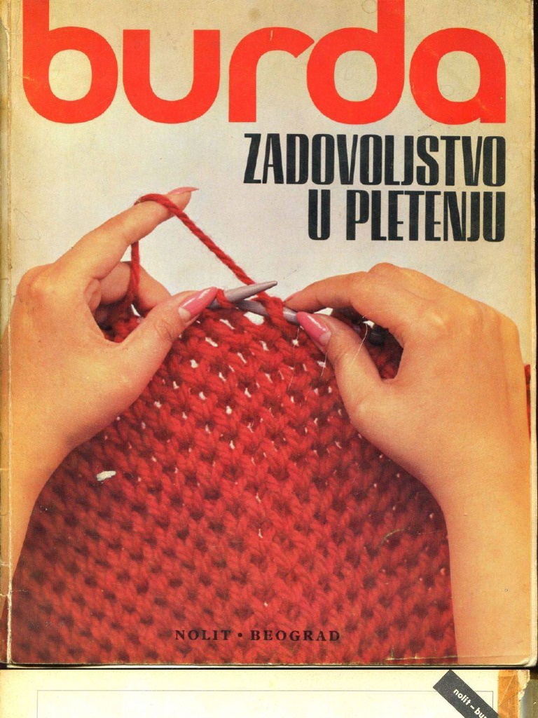 Burda Zadovoljstvo u Pletenju, Prisucnik za pocetnike. strikanje (pletenje)