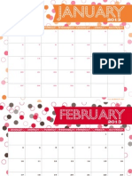 Anders Ruff 2013 Free Printable Monthly Calendar