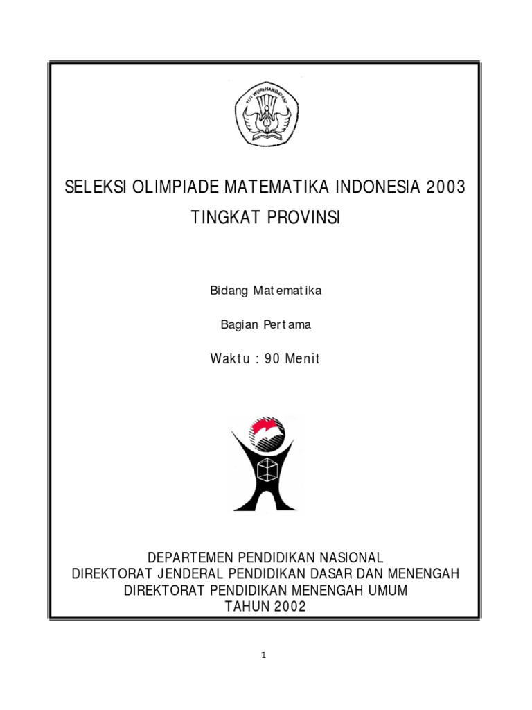 Soal Pembahasan Olimpiade Matematika Provinsi