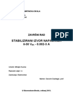 Stabilizirani Izvor Napajanja0-30 VDC - 0.002-3 A