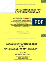 Management Aptitude Test For Cat, GMAT, Cet, Upmat, Rmat, Xat