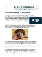 Información Sobre La Pre-Menopausia