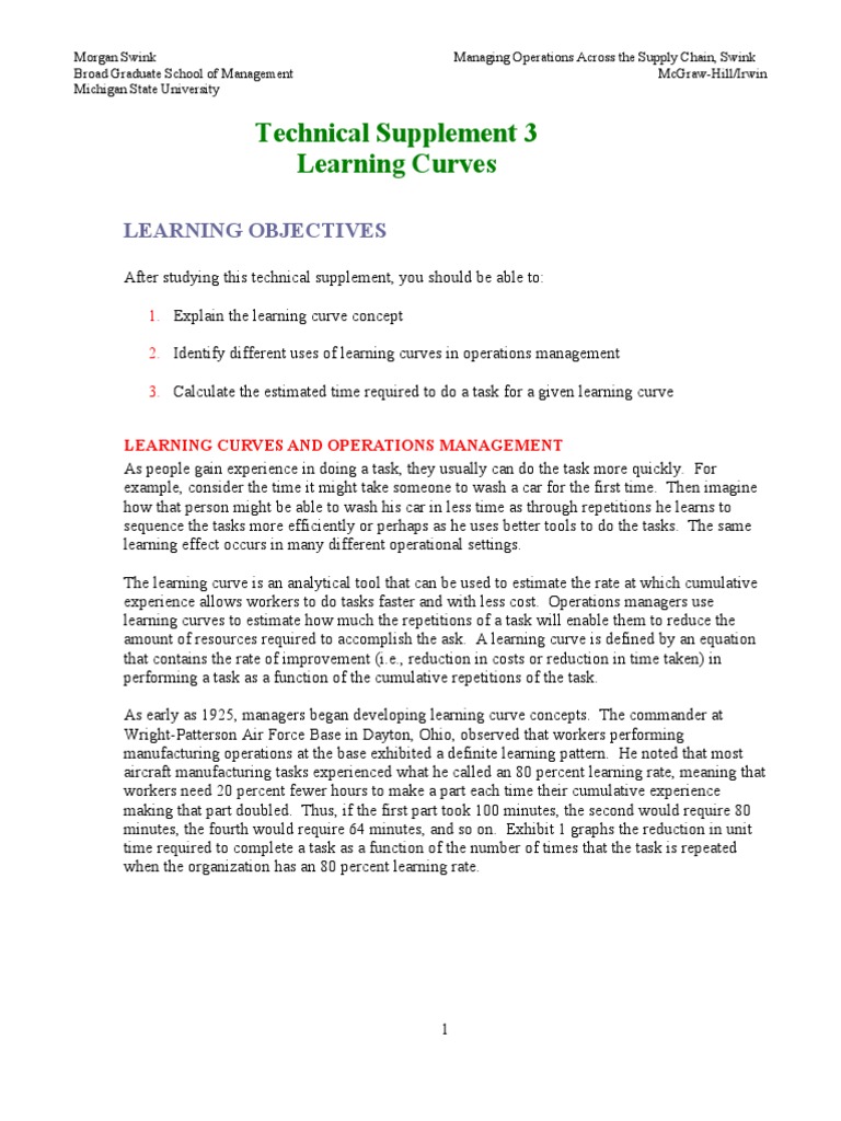 WHAT IS LEARNING CURVE IN OPERATIONS MANAGEMENT visual data 8