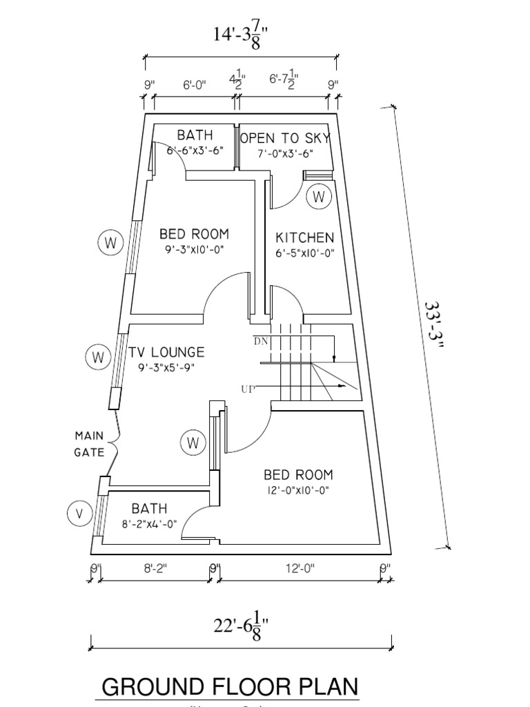 Ground Floor Plan Dimensions and Layout | PDF | Home & Garden
