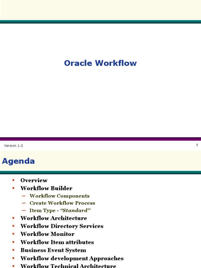 Oracle Workflow | PDF