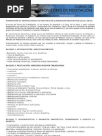 temario curso técnicas de meditacion y sanación meditativa_Sevilla 2013