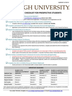 2013-14 Prospective Student Checklist