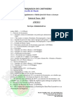 Tabela Geral Taxas e Licenças 2013