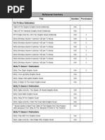 Buffyverse Comics Inventory Chart