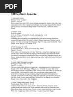 Download 100 kuliner jakarta by Wigi Jono SN118749299 doc pdf