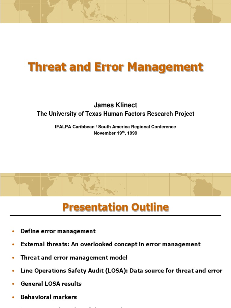 Threat and Error Management Insights | PDF | Air Traffic Control | Aviation