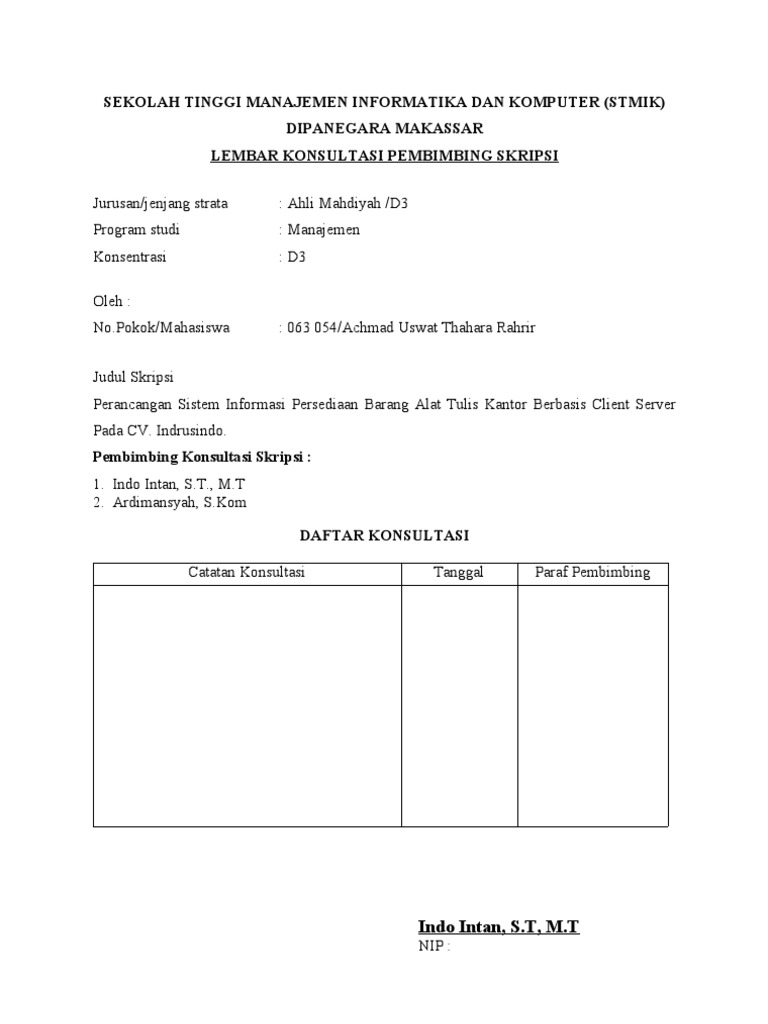 Lembar Konsultasi