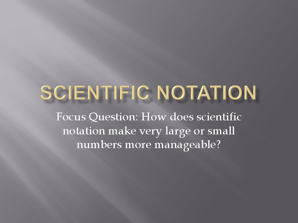 Scientific Notation | PDF | Science & Mathematics | Technology ...
