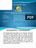 Universidad Nacional del Centro del Perú facultad de ingeniería química detergentes y dispersantes