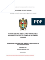 Memorias Secretas de Mujeres Victimas de Terrorismo (Perú)