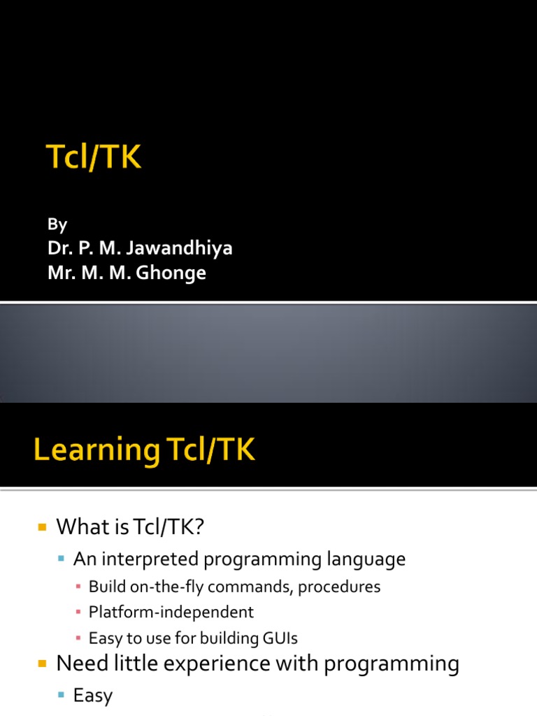 TCL Langauge | PDF | Command Line Interface | Software Development