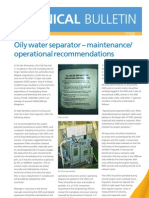 Technical Bulletin: Oily Water Separator - Maintenance/ Operational Recommendations