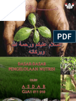 Dasar-Dasar Pengelolaan Nutrisi