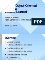 Testing Object-Oriented Systems: Lessons Learned: Robert V. Binder June 15, 2000