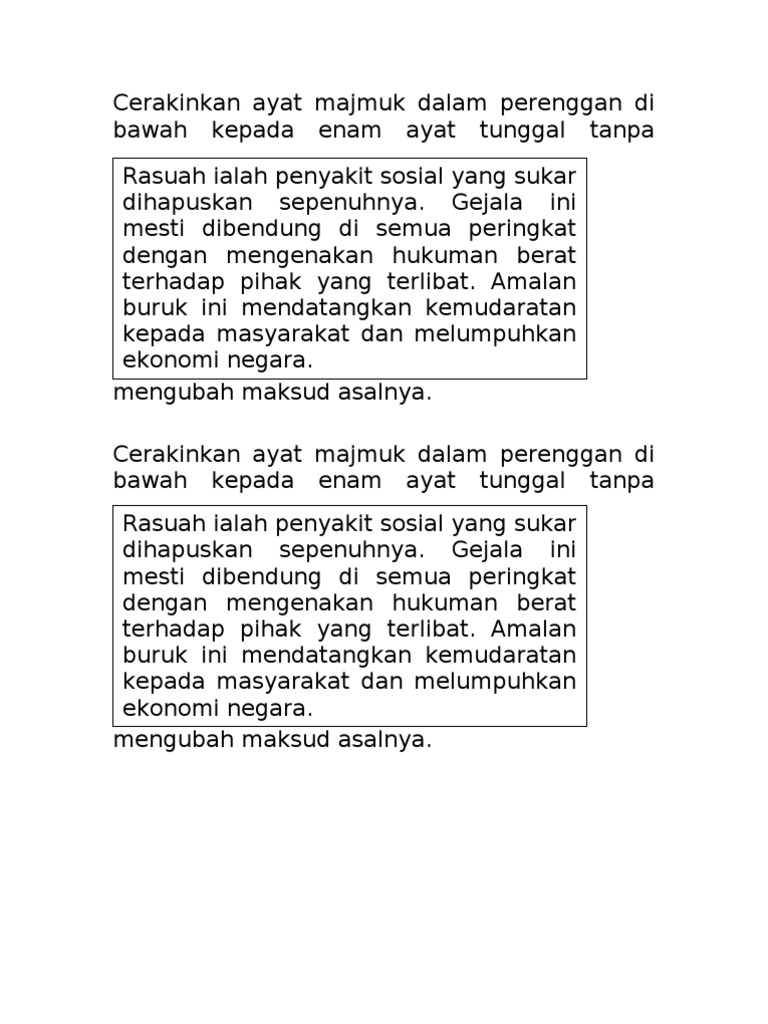 Latihan Cerakinkan Ayat Pdf