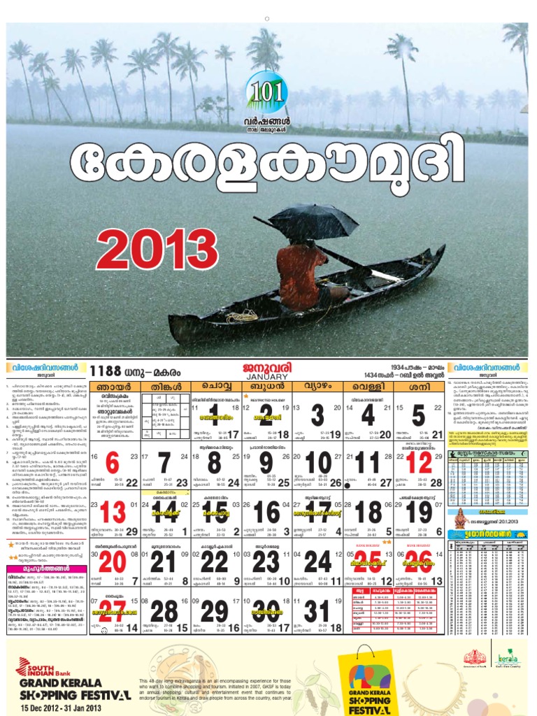Malayalam Calendar 13 Economy Of India Tourism