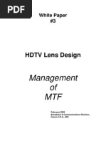 HDTV Lens Design: Management of MTF