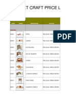 Viet Craft Price List: Code Image Description Colour