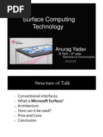 Surface Computing Technology: Anurag Yadav