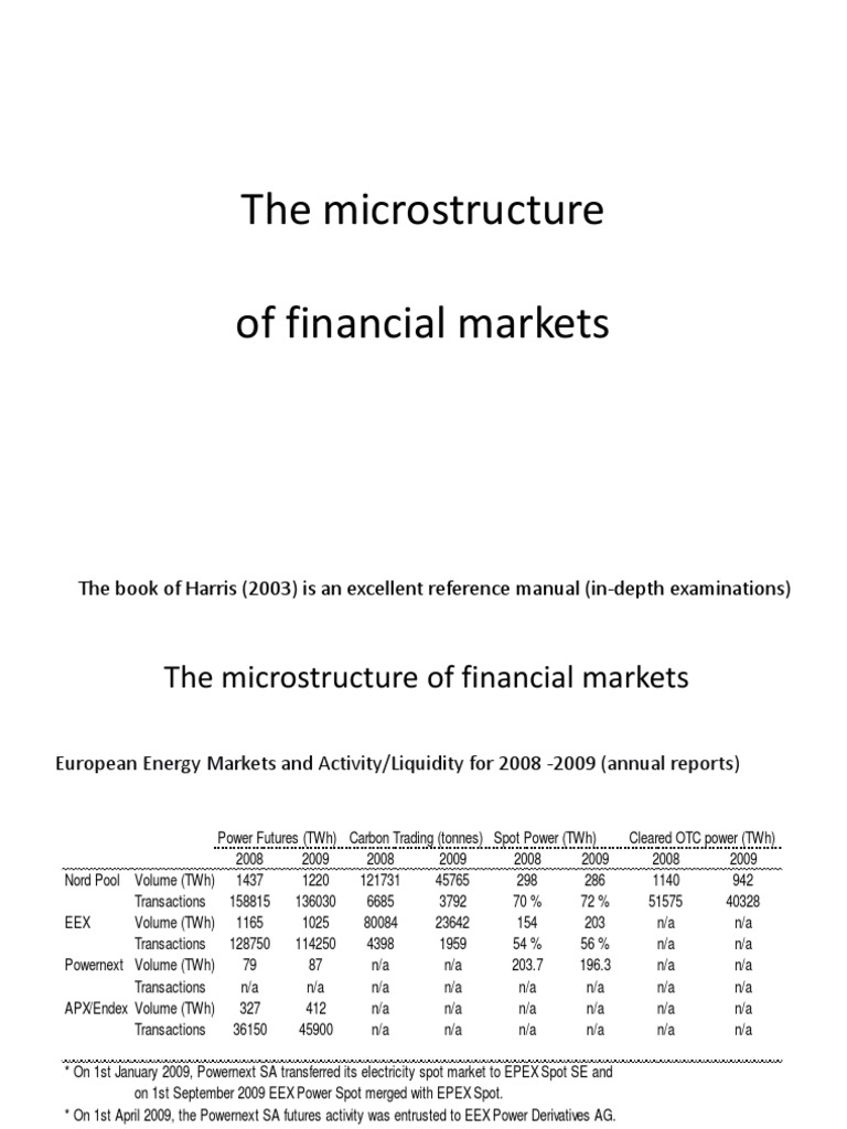 The Microstructure of Financial Markets | PDF | Financial Markets |  Financial Economics