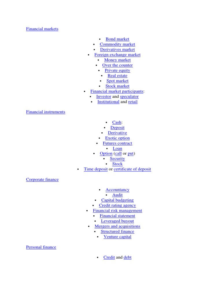 Overview of Financial Markets and Instruments | PDF