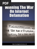 Winning The War On Internet Defamation