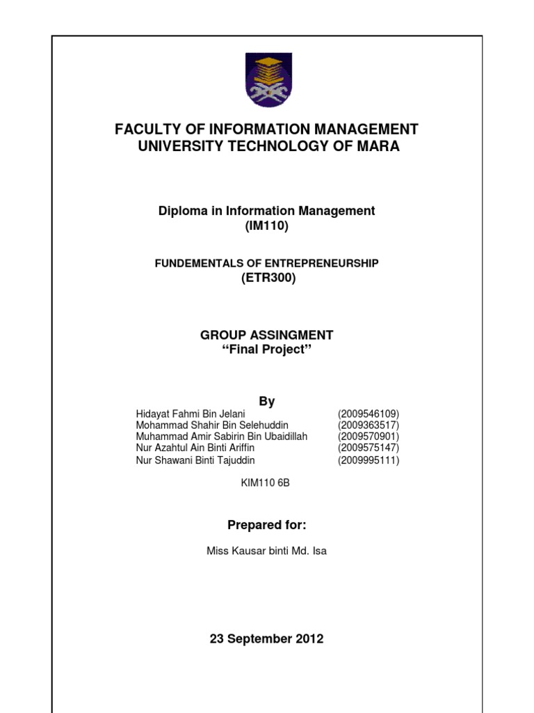 Final Project in Information Management | PDF | Business | Computers