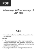 Advantage & Disadvantage of DDA Algo