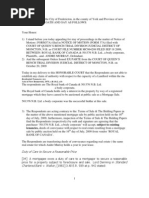 November 12, 2009 Intended Appellant's Brief For Leave To Appeal Hearing, Court of Appeal, New Brunswick, File Number, 145-09-CA