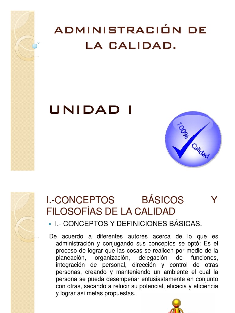 Conceptos Clave en Administración de Calidad | PDF | Gestión de la ...