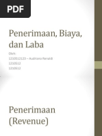 Penerimaan, Biaya, Dan Laba