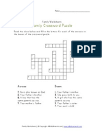 Family Crossword Puzzle