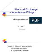 Securities and Exchange Commission Filings: Strictly Financials