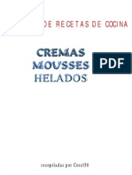 (Cocina Recetas) Cremas, Mousses Y Helados (Fichas - 62 Recetas - Con Fotos)