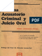 Sistema Acusatorio Criminal y Juicio Oral - Jorge Frank Buenos Aire Argentina