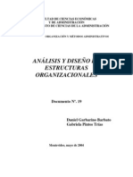 Analisis y diseño de estructuras organizacionales (Oym)