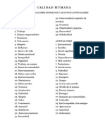 Valores humanos esenciales en