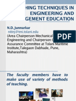 Teaching Techniques in Engineering and Management Education: N.D.Junnarkar