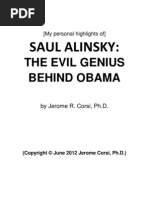 Saul Alinsky the Evil Genius Behind Obama by Jerome r Corsi