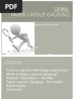 Paper layout gauging