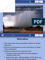 Predicting The Regional Onset of The Rainy Season (ORS) in The Volta Basin