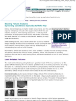 Bearing Operating conditions