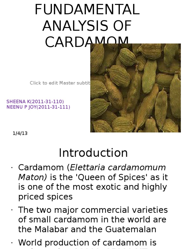 Fundamental Analysis of Cardomom | PDF | Food And Drink | Foods