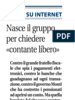 Articolo Su CONTANTE LIBERO